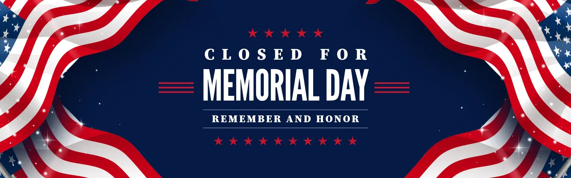 Closed for Memorial Day